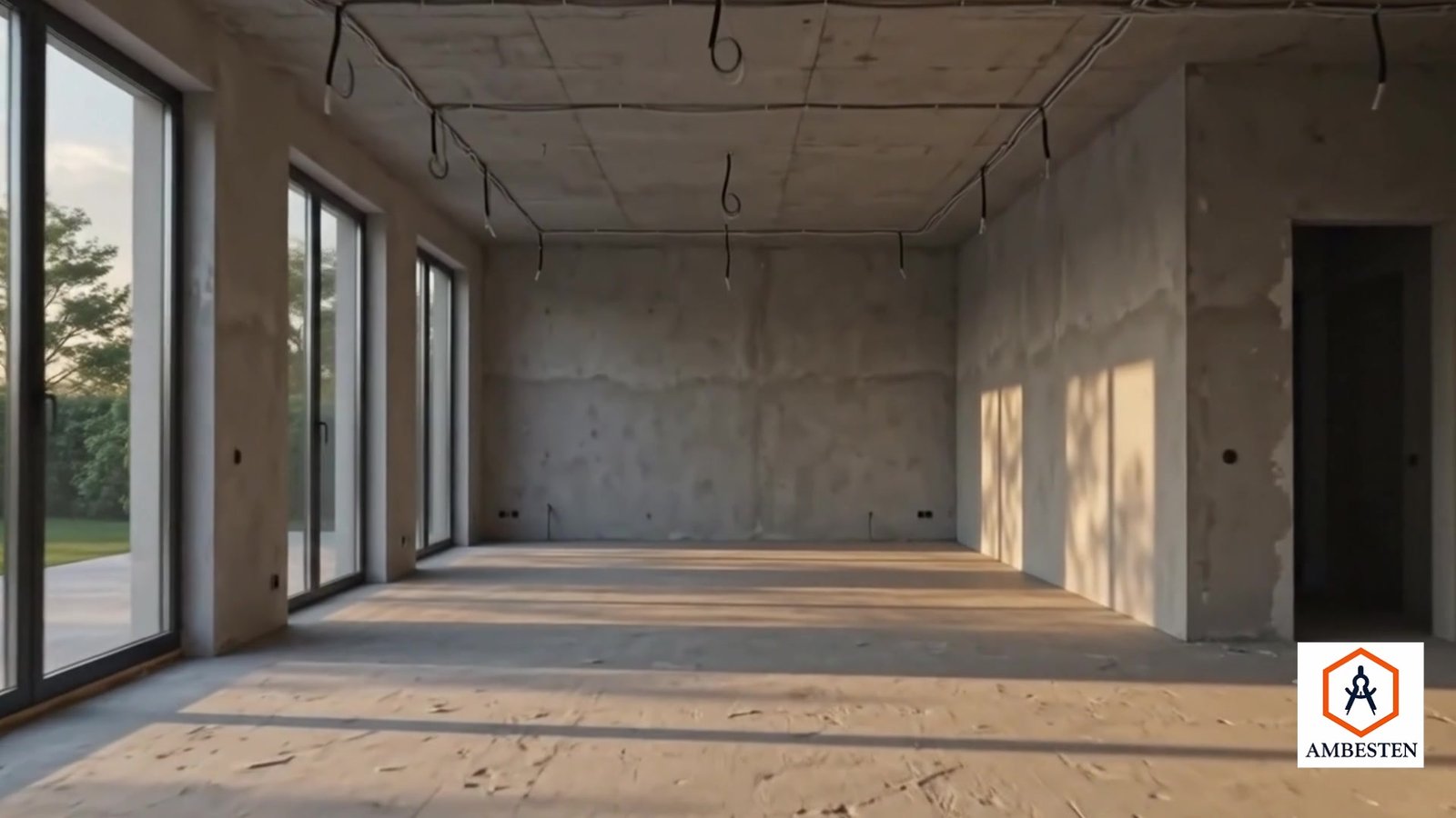 Unfinished-space reference showing bare walls, ceiling and exposed wiring
